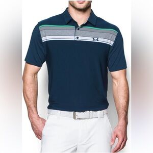 Under Armour- Men's Performance Playoff Polo, Navy Multi, Size XXL